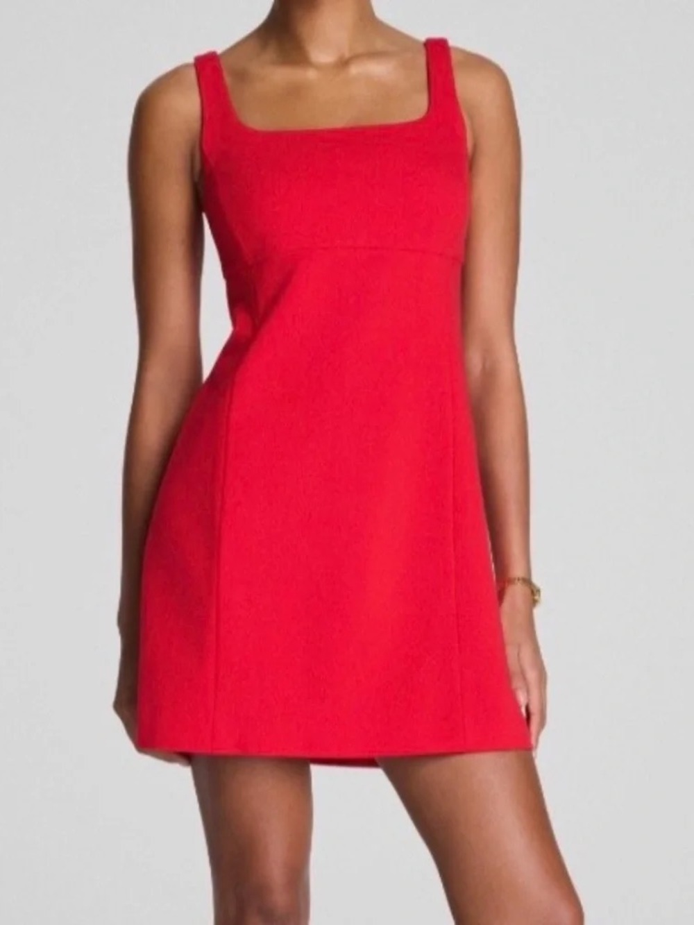 SPANX Bright Red Square-Neck Mini Dress